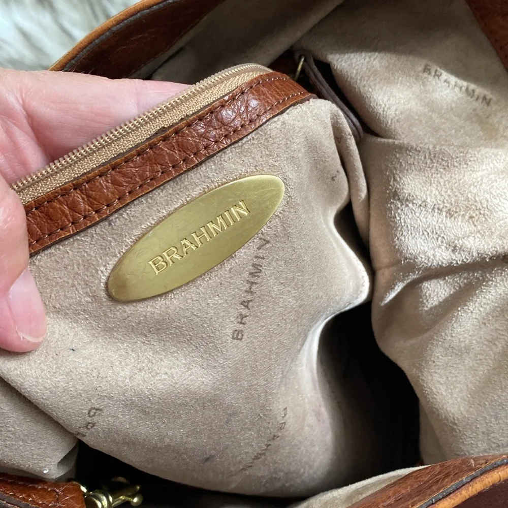 Vintage BRAHMIN Eva pebbled leather hobo purse